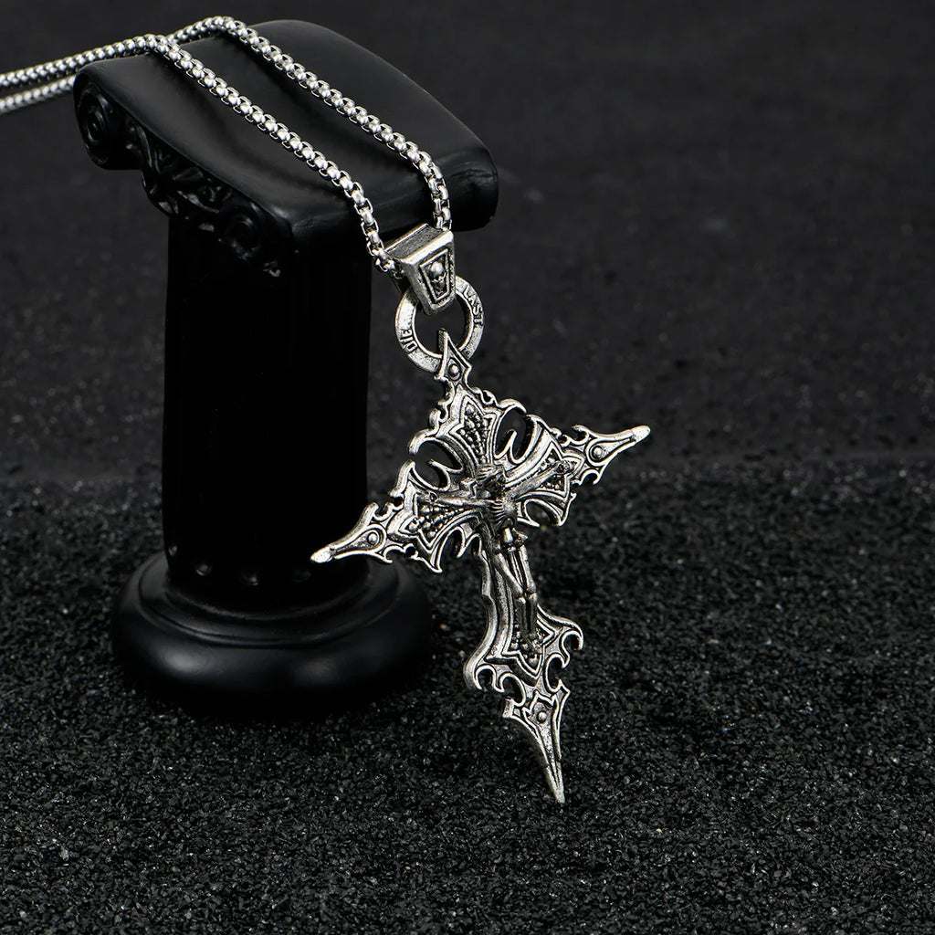 Gothic Ornamental Cross Necklace