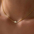 Strung Cross Necklace