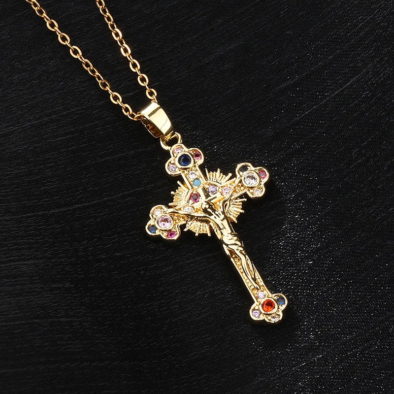 Catholic Homage Ornamental Cross Necklace