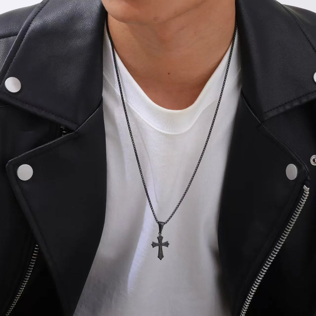 Metal Style Cross Necklace