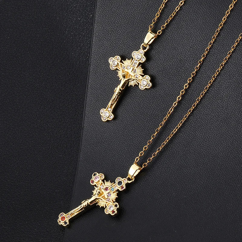 Catholic Homage Ornamental Cross Necklace