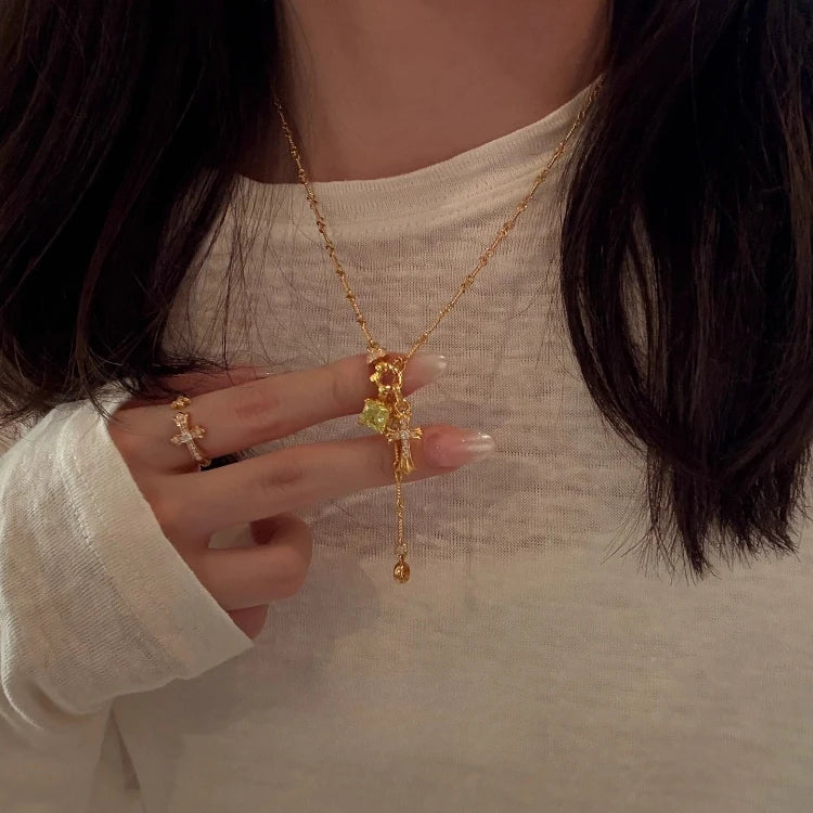 Vintage Style Ornamental Cross Necklace