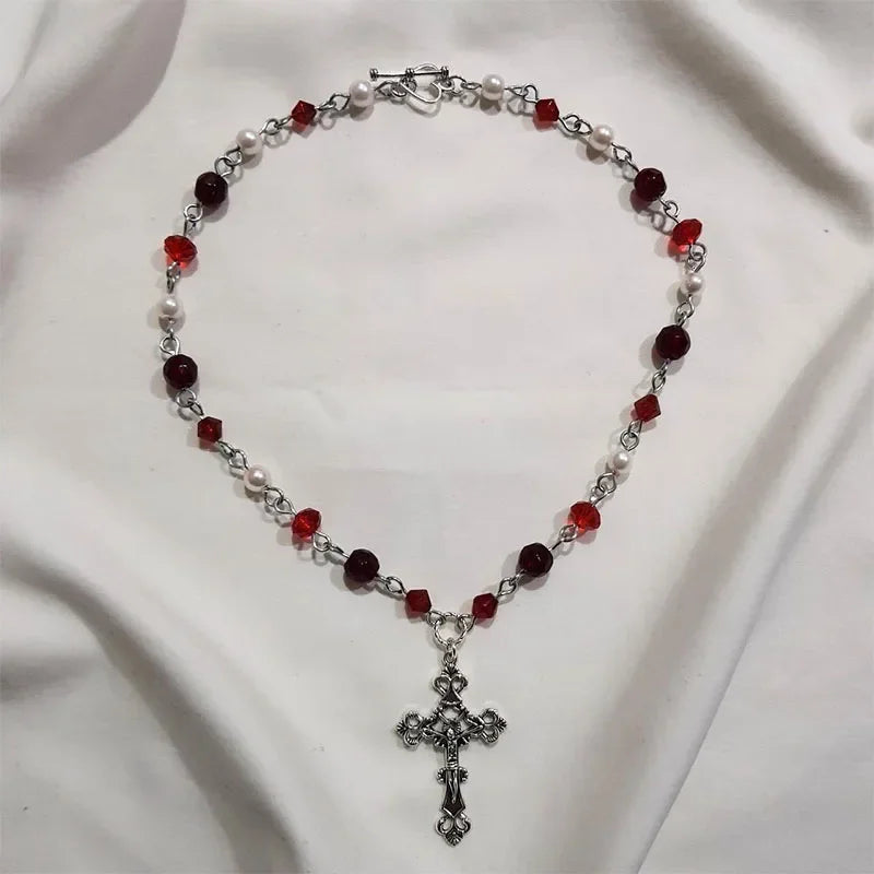 Dark Age Chocker Cross Necklace