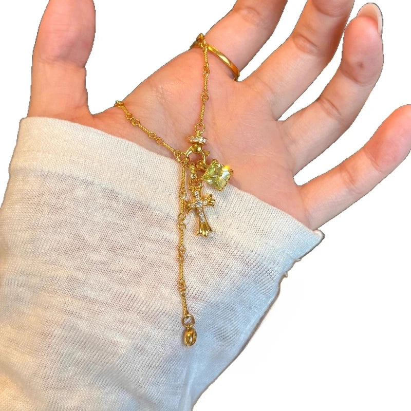 Vintage Style Ornamental Cross Necklace