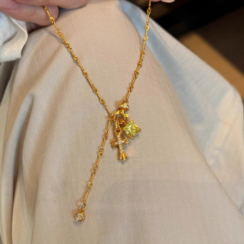 Vintage Style Ornamental Cross Necklace