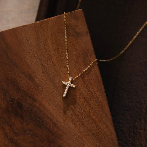 18k Gold Cross Necklace