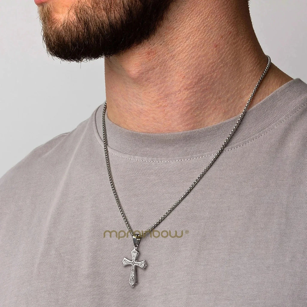 Metal Style Cross Necklace