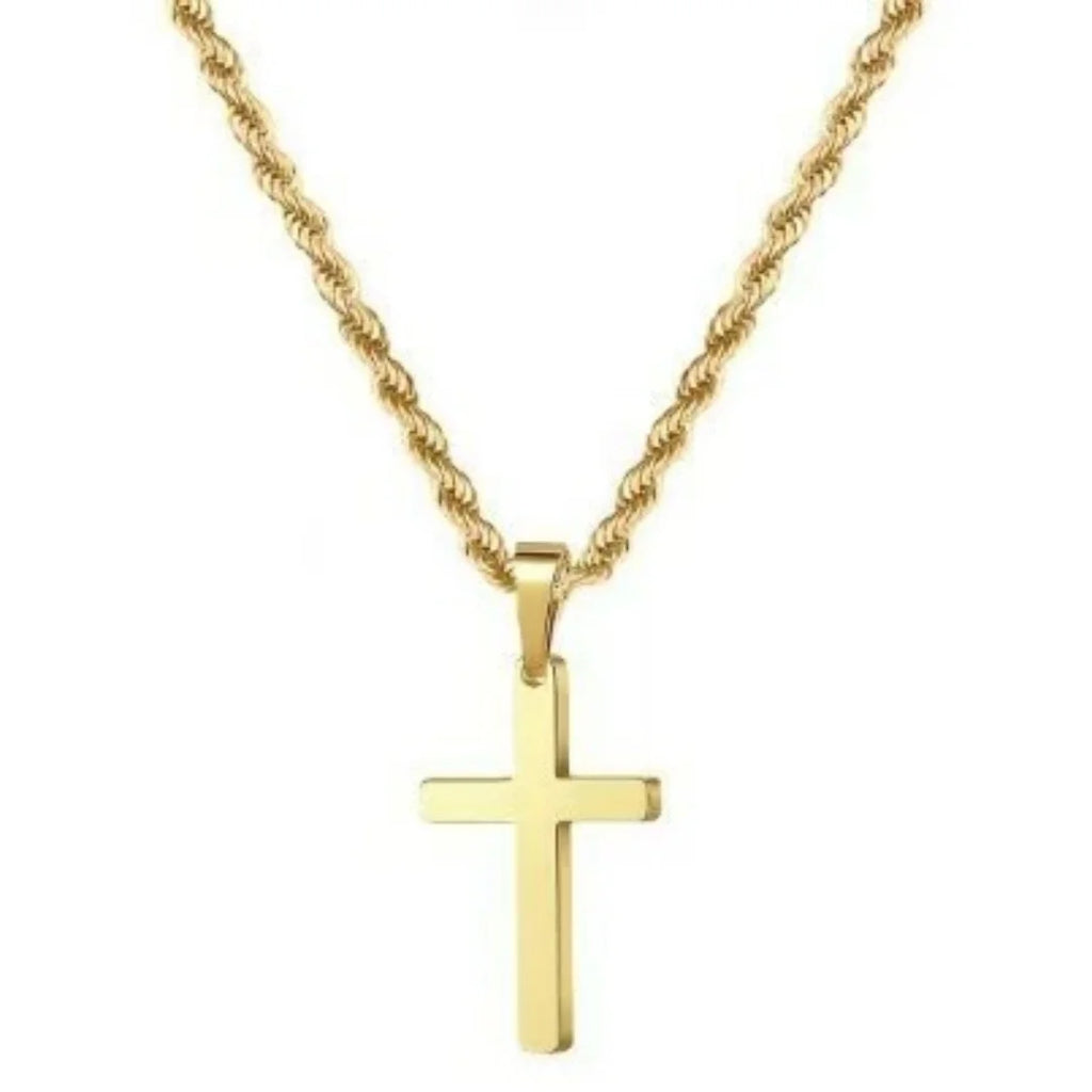 Minimal Cross Necklace