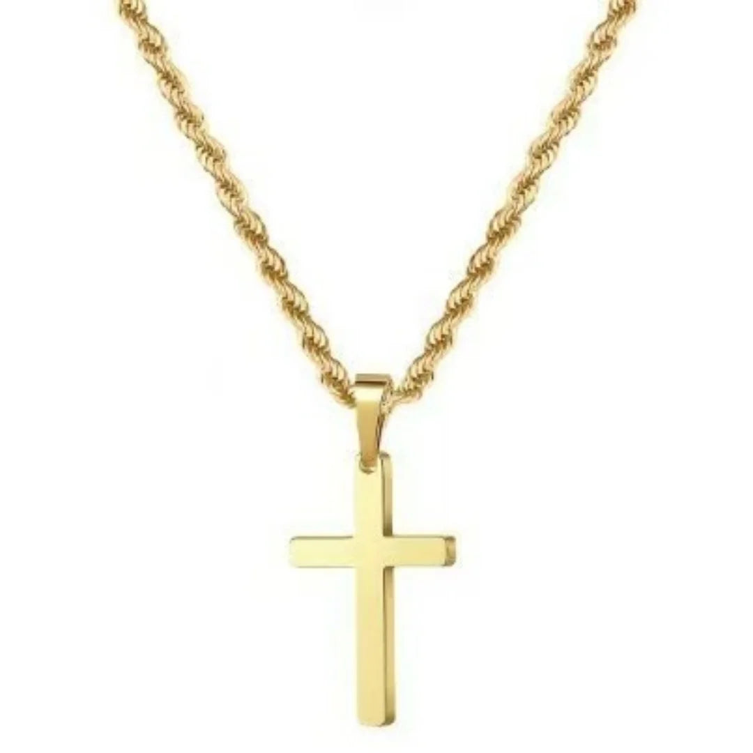 Minimal Cross Necklace