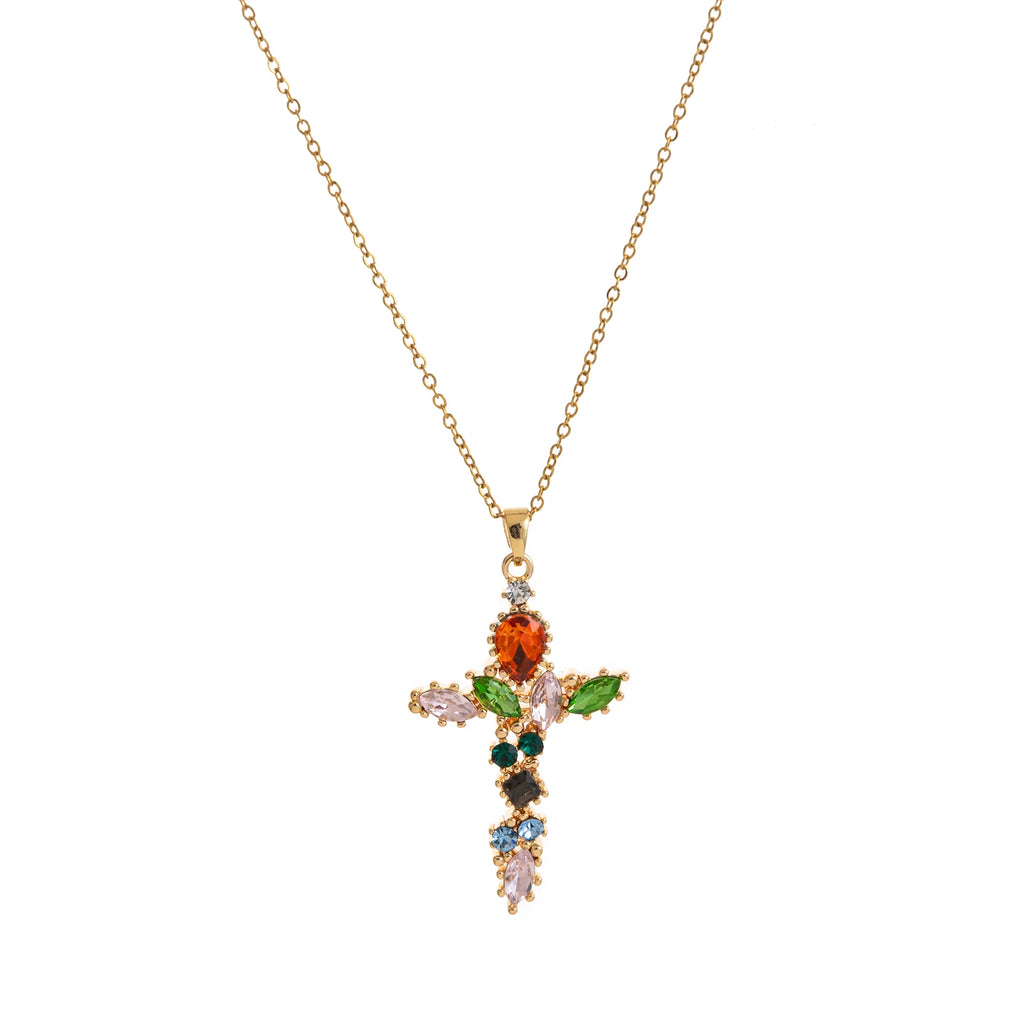 Soul Style Gold Cross Necklace