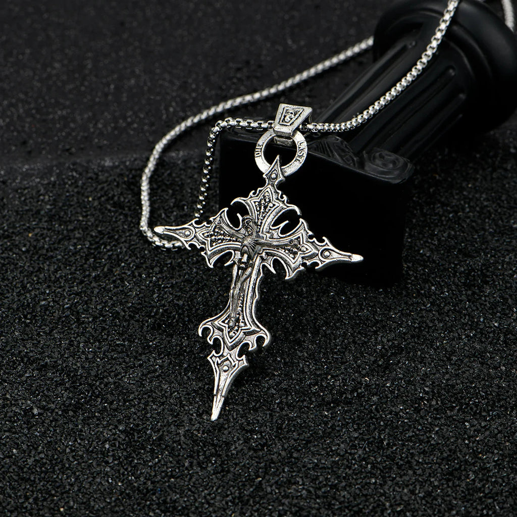 Gothic Ornamental Cross Necklace