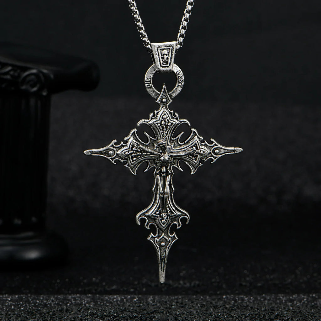 Gothic Ornamental Cross Necklace