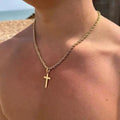 Minimal Cross Necklace