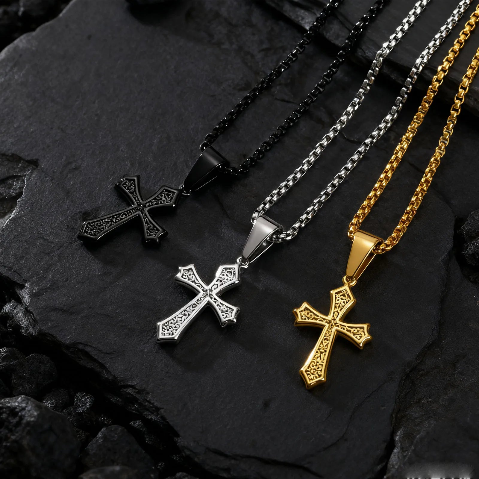 Metal Style Cross Necklace