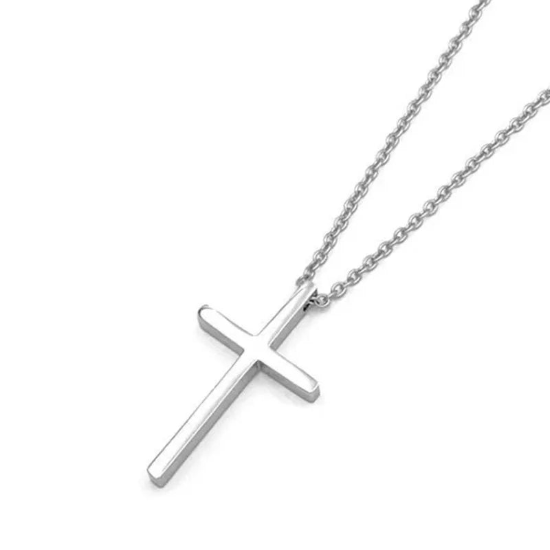Simple Geometric Cross Pendant Necklace