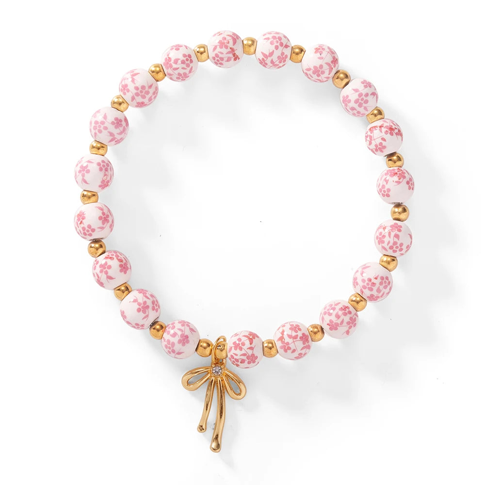 Porcelain Cross Bracelet