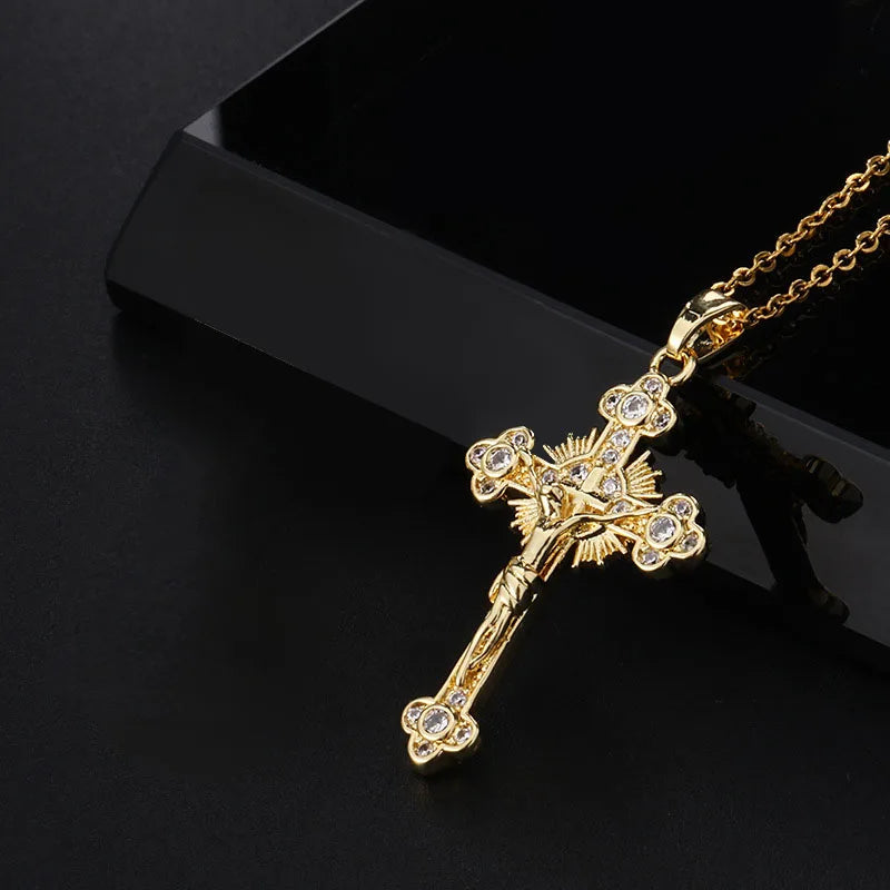 Catholic Homage Ornamental Cross Necklace
