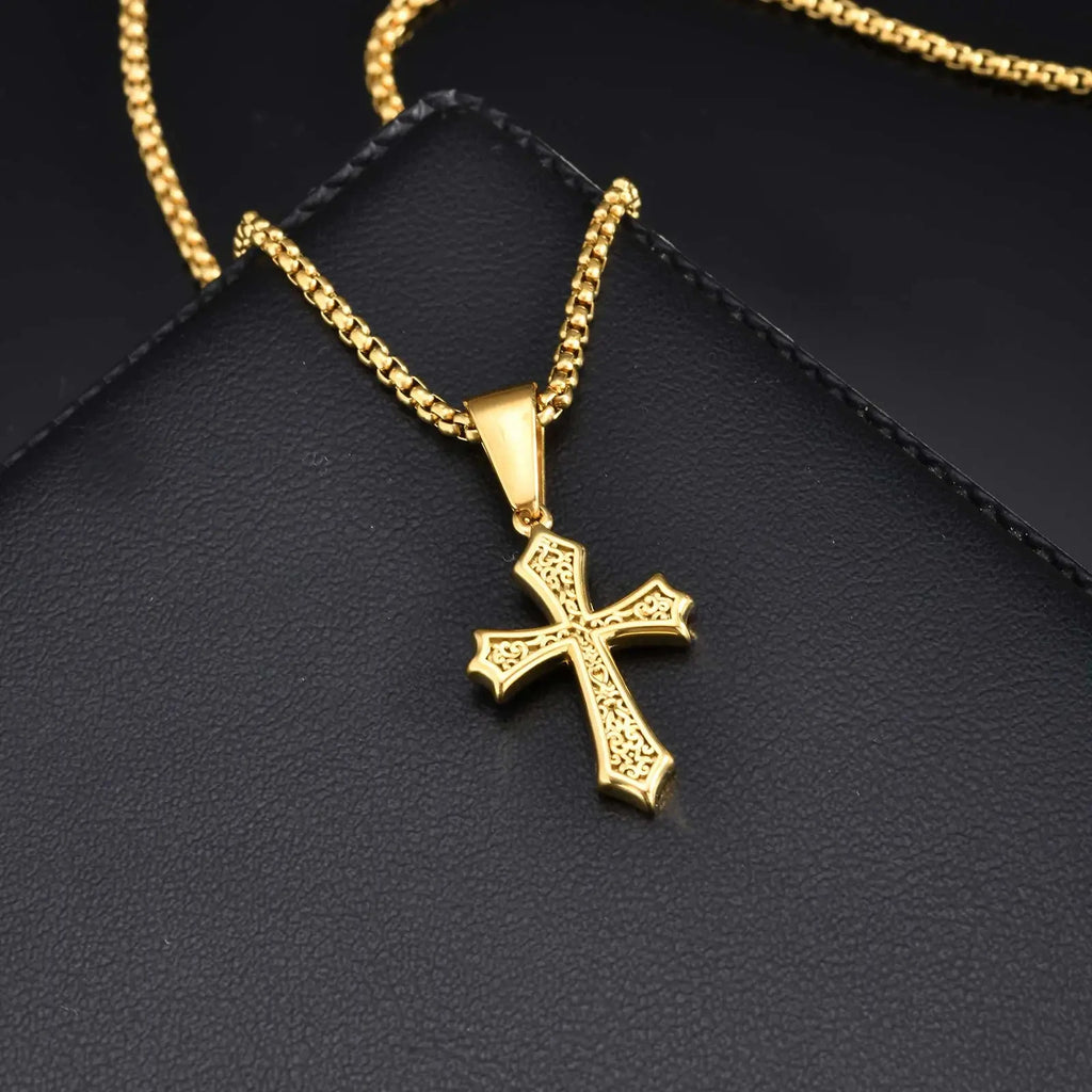 Metal Style Cross Necklace