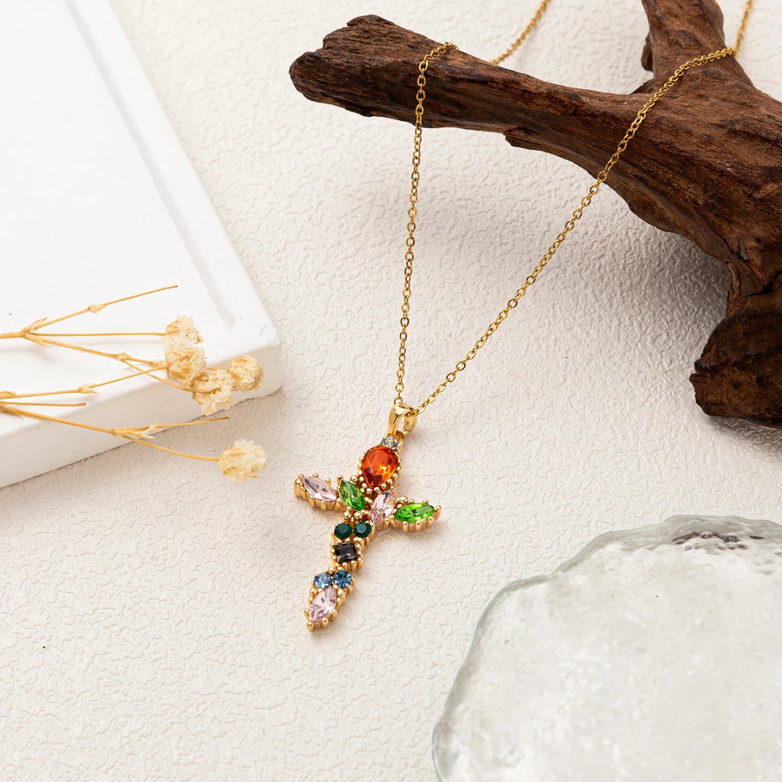 Soul Style Gold Cross Necklace