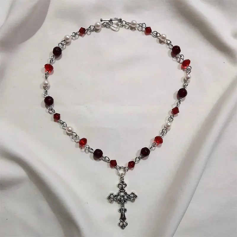 Dark Age Chocker Cross Necklace