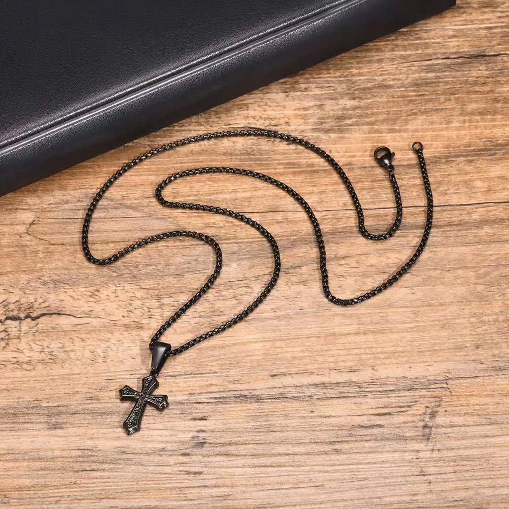 Metal Style Cross Necklace