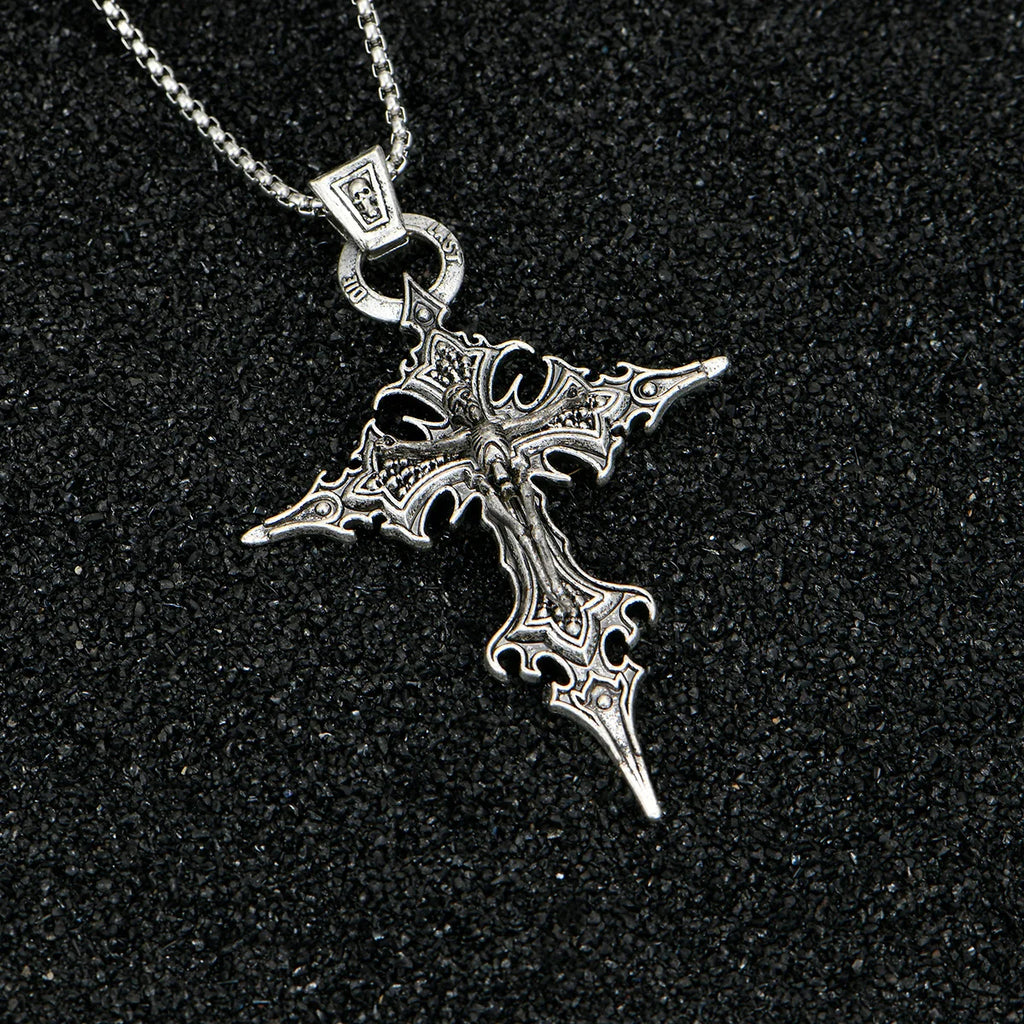 Gothic Ornamental Cross Necklace