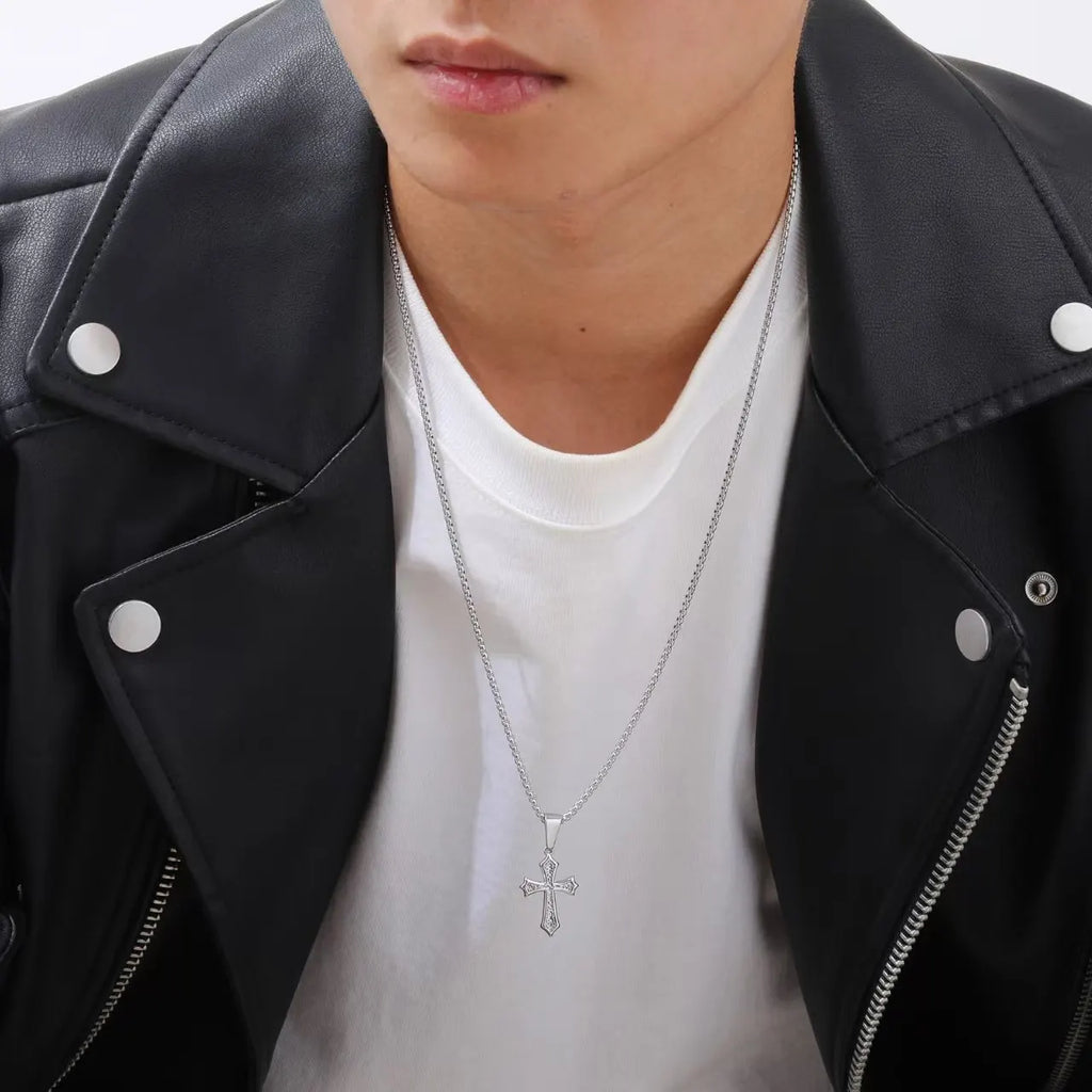Metal Style Cross Necklace