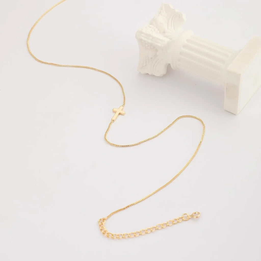 Strung Cross Necklace