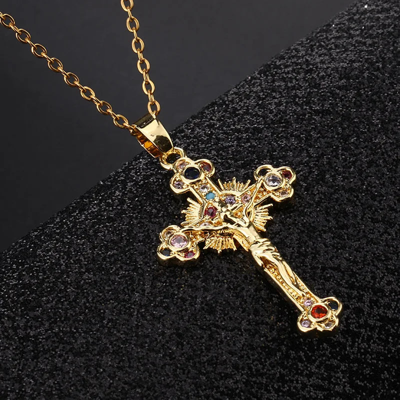 Catholic Homage Ornamental Cross Necklace