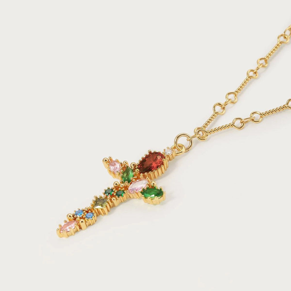 Soul Style Gold Cross Necklace