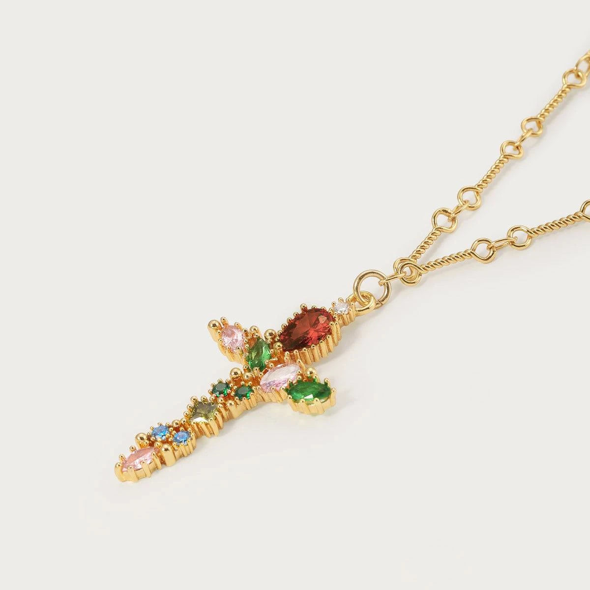 Soul Style Gold Cross Necklace