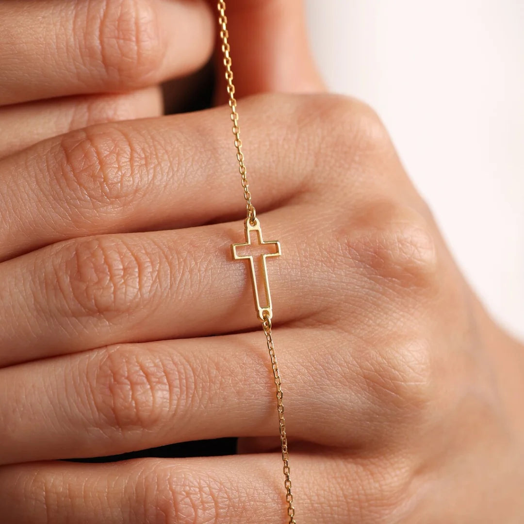 Minimal Cross Bracelet