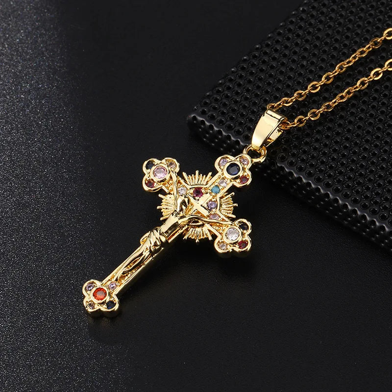 Catholic Homage Ornamental Cross Necklace