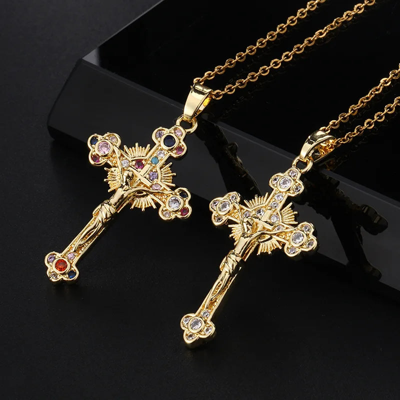 Catholic Homage Ornamental Cross Necklace