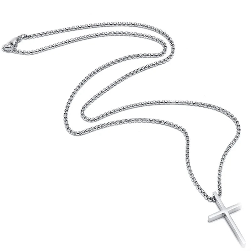 Simple Geometric Cross Pendant Necklace
