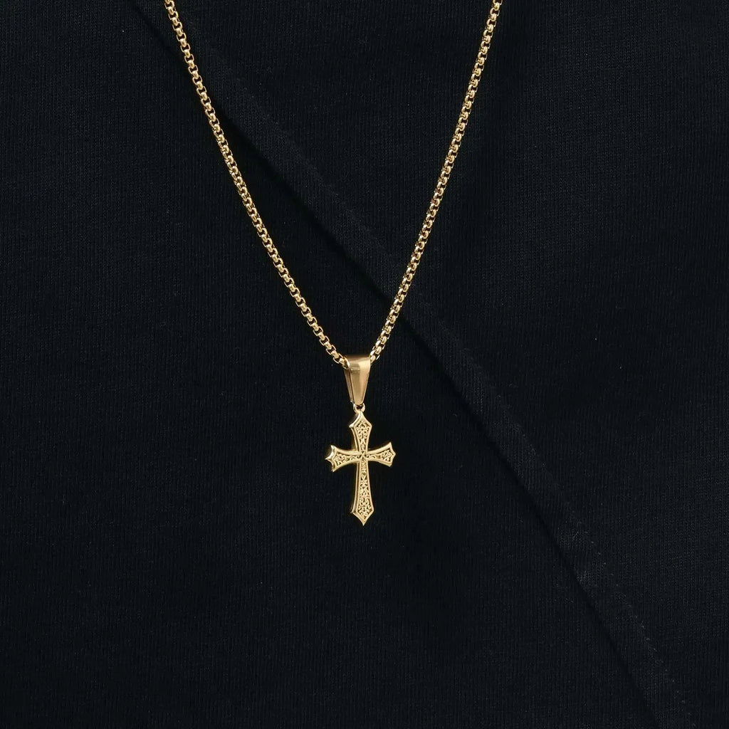 Metal Style Cross Necklace
