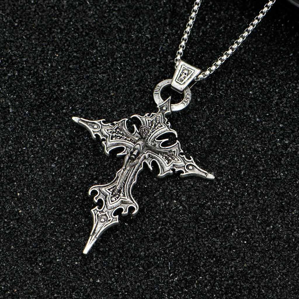 Gothic Ornamental Cross Necklace
