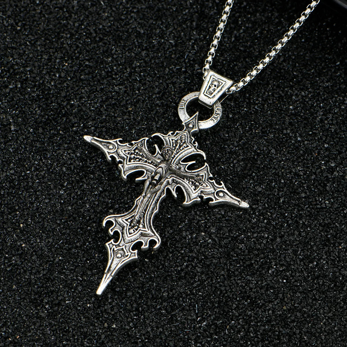 Gothic Ornamental Cross Necklace