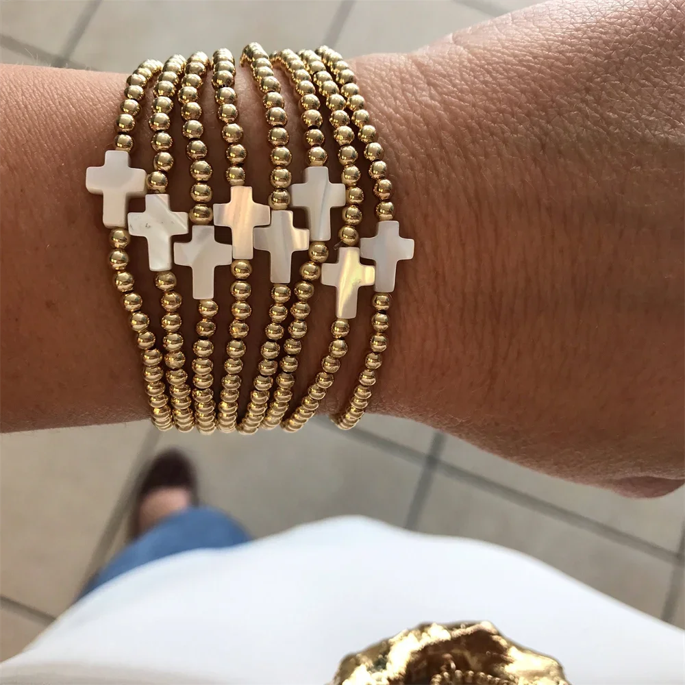 Beaded Cross Bracelet